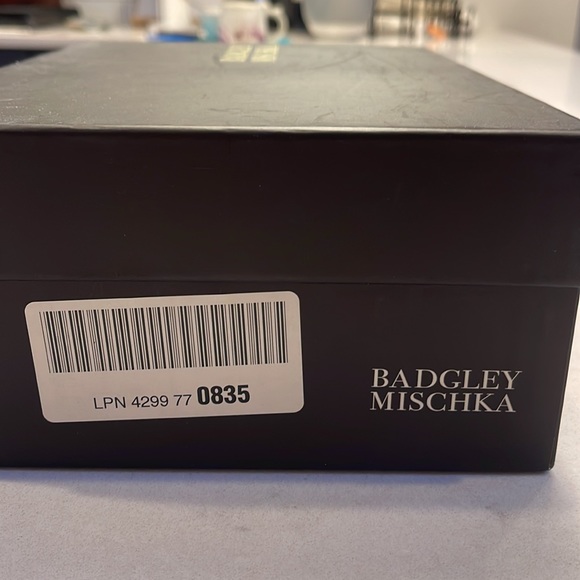 Badgley Mischka Platinum Clark Ankle Strap Stiletto Sandals - Picture 7 of 8